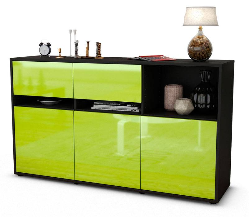 Stil Zeit Möbel Sideboard Dorotea, Grün (136x79x35cm) Super Rabatt