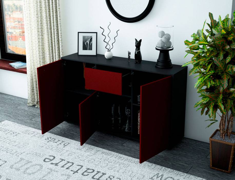 Stil Zeit Möbel Sideboard Dorina, Bordeaux (136x79x35cm) 50% Rabatt mit kostenlosem Versand