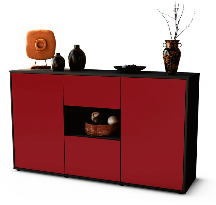 Stil Zeit Möbel Sideboard Doriana, Bordeaux (136x79x35cm)