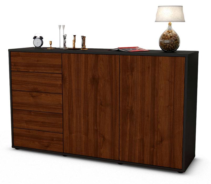 Stil Zeit Möbel Sideboard Dorentina, Walnuss (136x79x35cm)