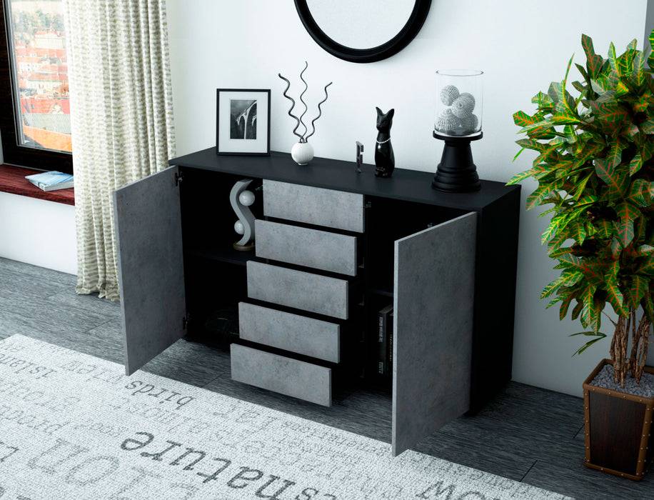Stil Zeit Möbel Sideboard Dorelly, Beton (136x79x35cm) Speichern exportieren