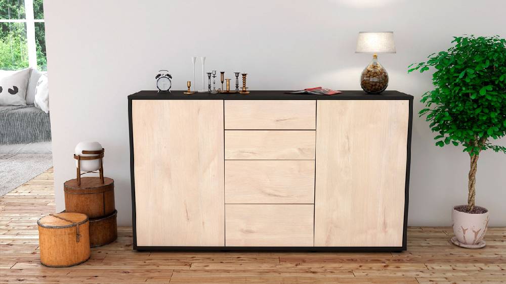 Stil Zeit Möbel Sideboard Donna , Zeder (136x79x35cm) 50% Rabatt für begrenzte Zeit