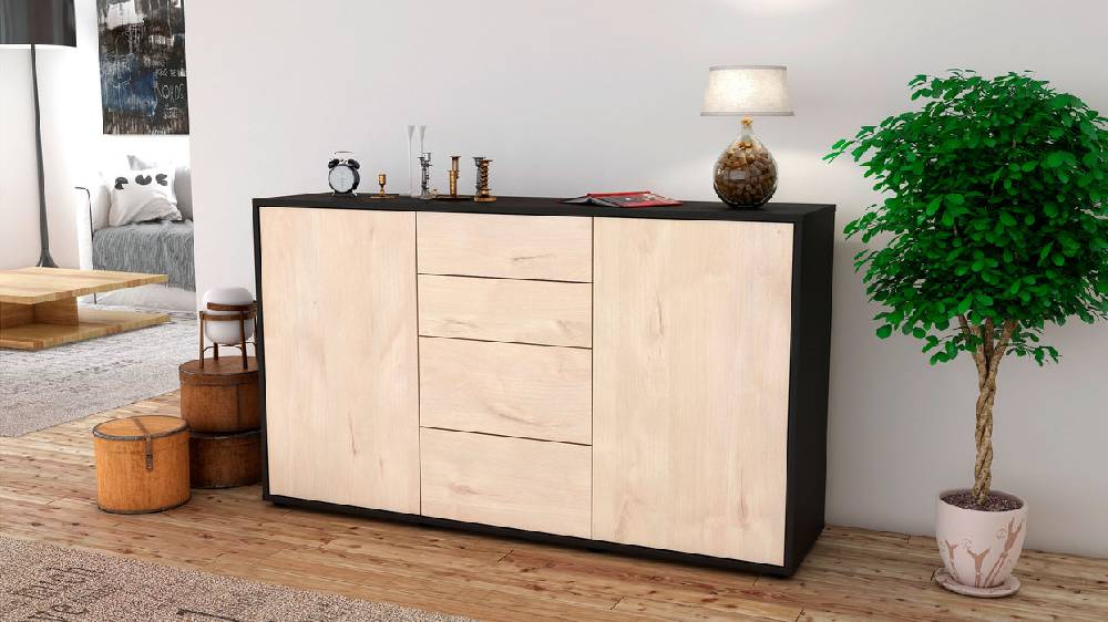 Stil Zeit Möbel Sideboard Donna , Zeder (136x79x35cm) 50% Rabatt für begrenzte Zeit