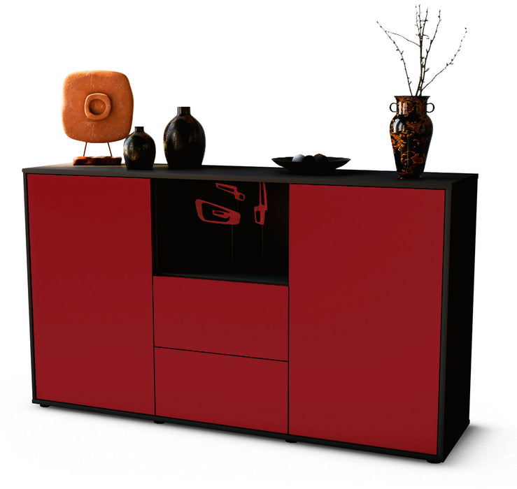 Stil Zeit Möbel Sideboard Donika, Bordeaux (136x79x35cm)