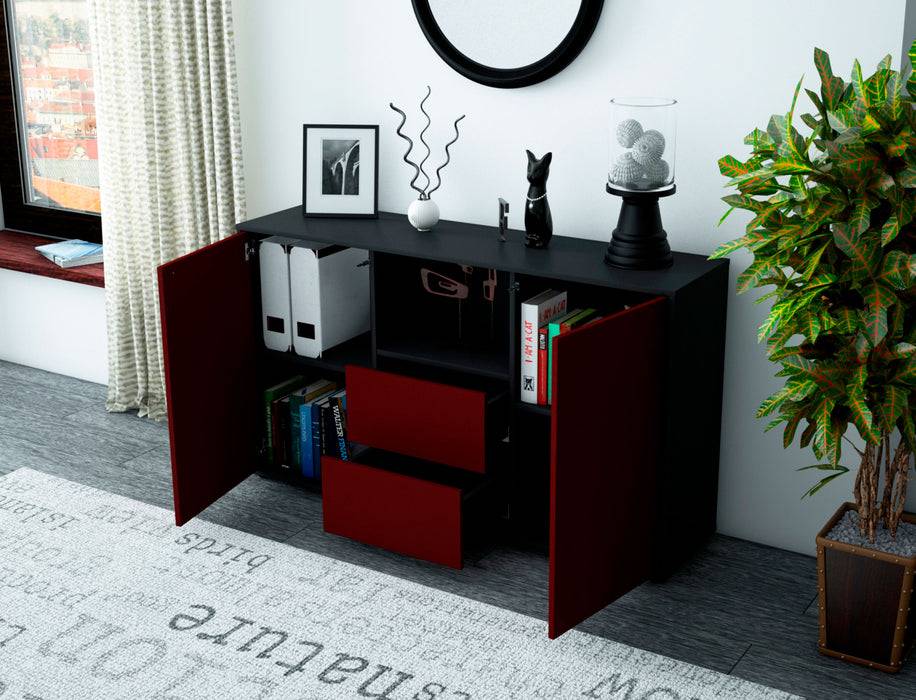 Stil Zeit Möbel Sideboard Donika, Bordeaux (136x79x35cm) 2025