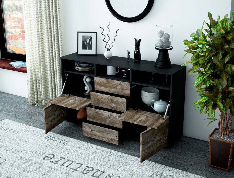 Stil Zeit Möbel Sideboard Donabella, Eiche (136x79x35cm) Online