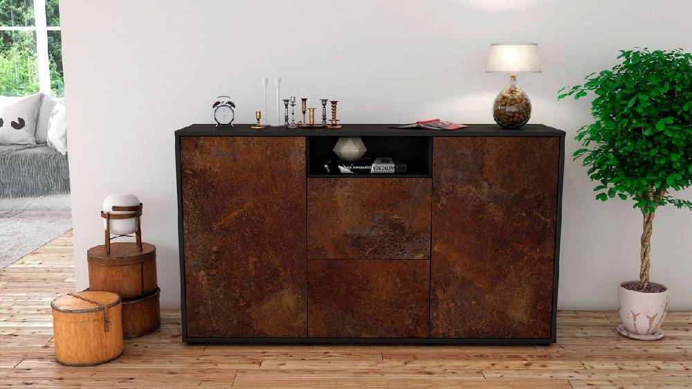 Stil Zeit Möbel Sideboard Dimphi, Rost (136x79x35cm) Outlet