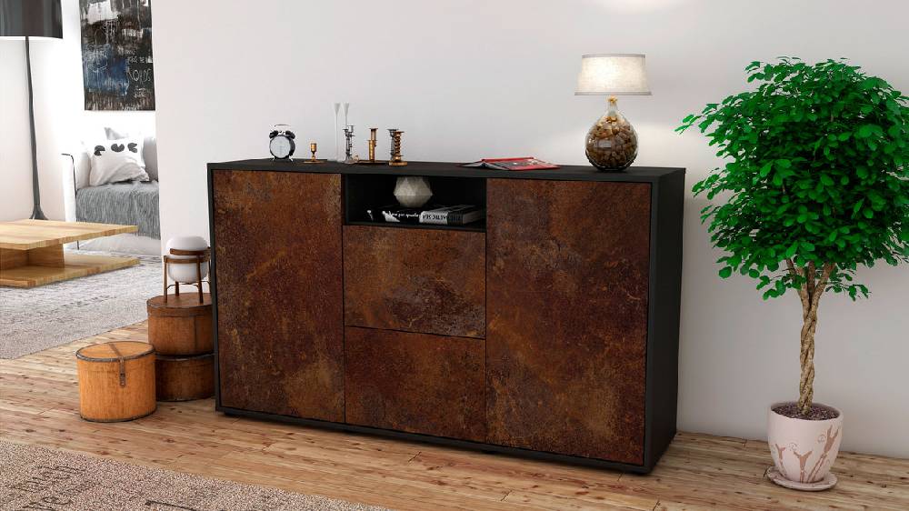 Stil Zeit Möbel Sideboard Dimphi, Rost (136x79x35cm) Outlet