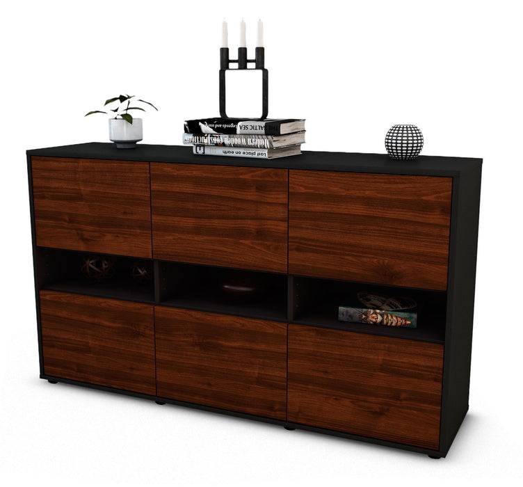 Stil Zeit Möbel Sideboard Diletta, Walnuss (136x79x35cm) Auslauf