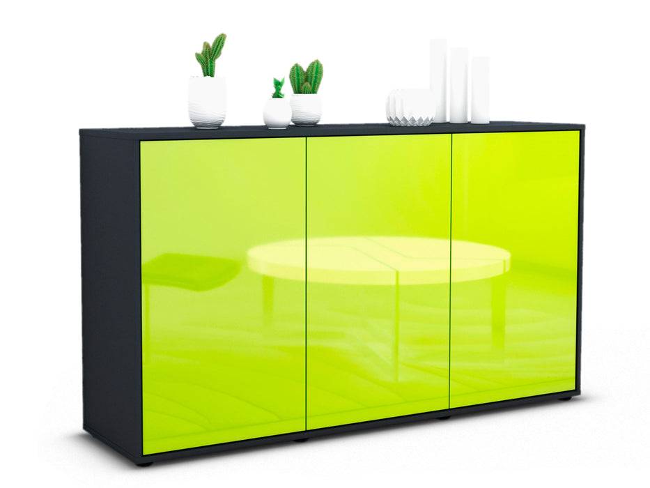 Stil Zeit Möbel Sideboard Delia, Grün (136x79x35cm)