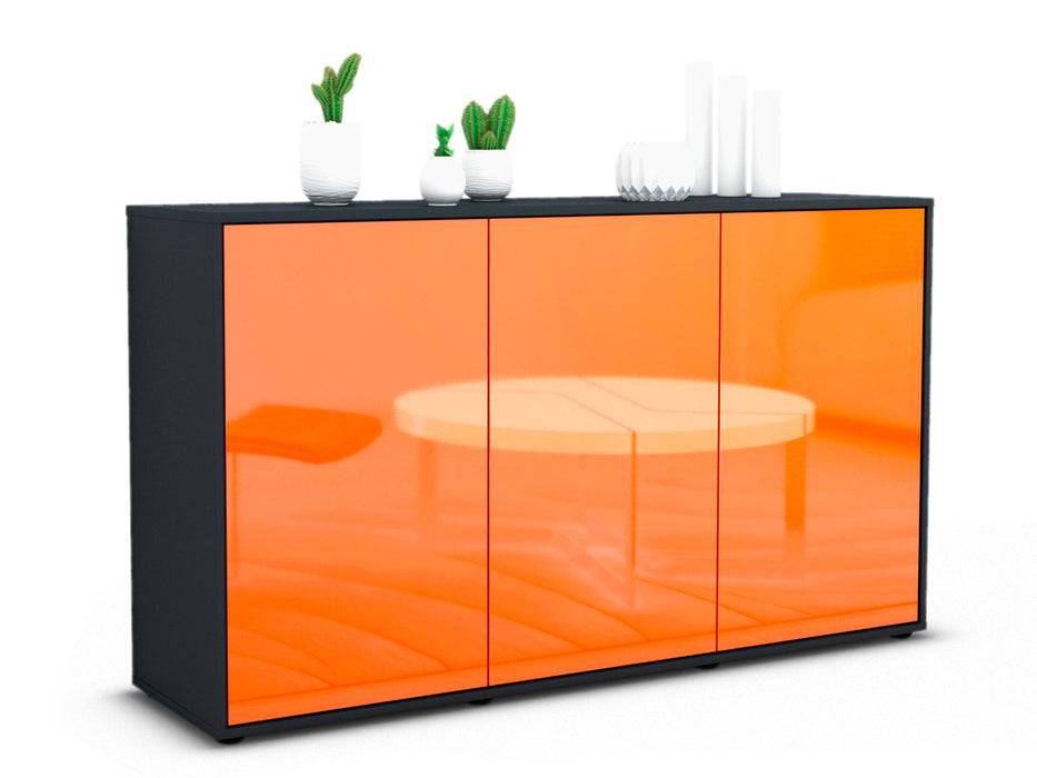 Stil Zeit Möbel Sideboard Delia, Orange (136x79x35cm) Günstiger Verkauf