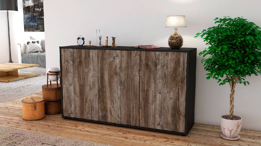 Stil Zeit Möbel Sideboard Delia, Treibholz (136x79x35cm) Fabrikverkauf