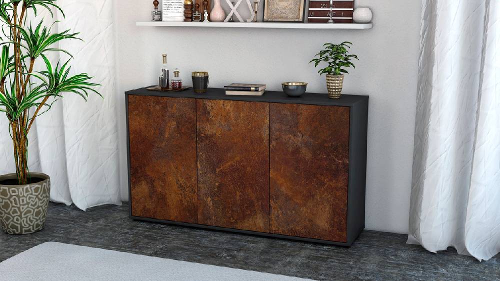 Stil Zeit Möbel Sideboard Delia, Rost (136x79x35cm) Kostenloser Versand