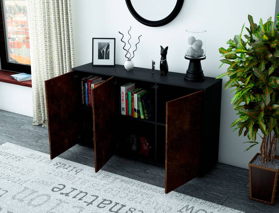Stil Zeit Möbel Sideboard Delia, Rost (136x79x35cm) Kostenloser Versand