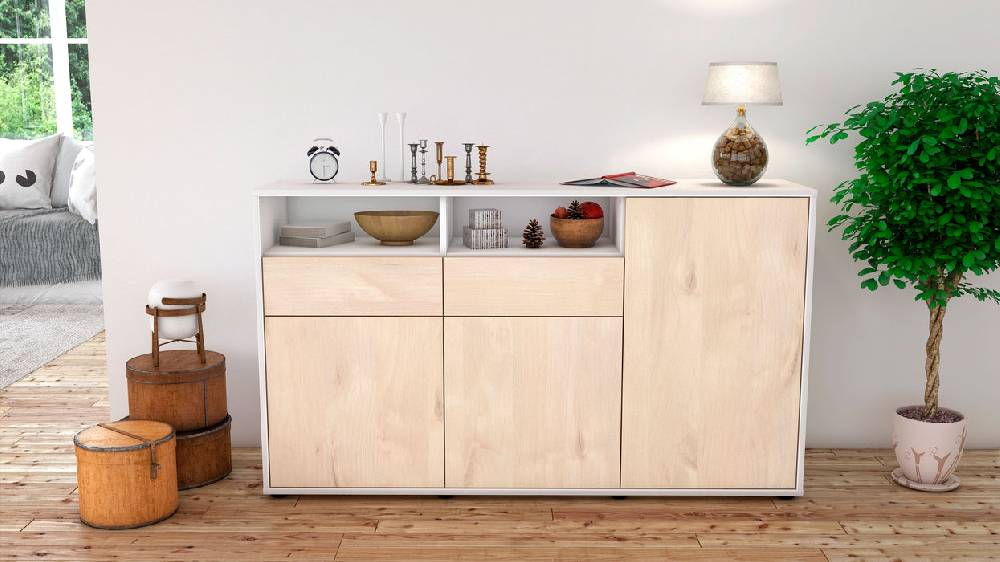 Stil Zeit Möbel Sideboard Editta , Zeder (136x79x35cm) Fabrikpreis