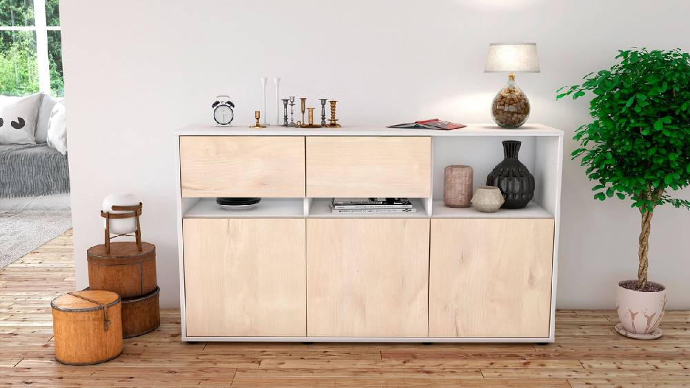 Stil Zeit Möbel Sideboard Dorotea , Zeder (136x79x35cm) Versandkostenfrei