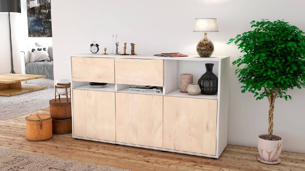 Stil Zeit Möbel Sideboard Dorotea , Zeder (136x79x35cm) Versandkostenfrei