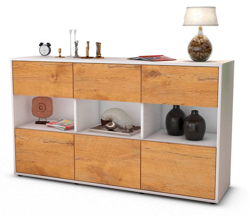 Stil Zeit Möbel Sideboard Dorett, Eiche (136x79x35cm)