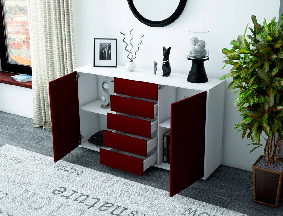 Stil Zeit Möbel Sideboard Dorelly, Gelb (136x79x35cm) Online Shopping