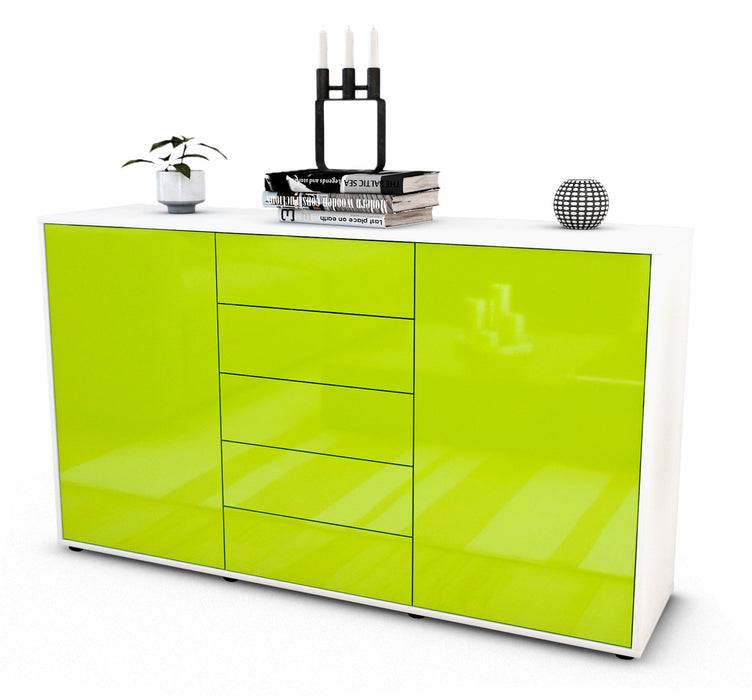 Stil Zeit Möbel Sideboard Dorelly, Grün (136x79x35cm)