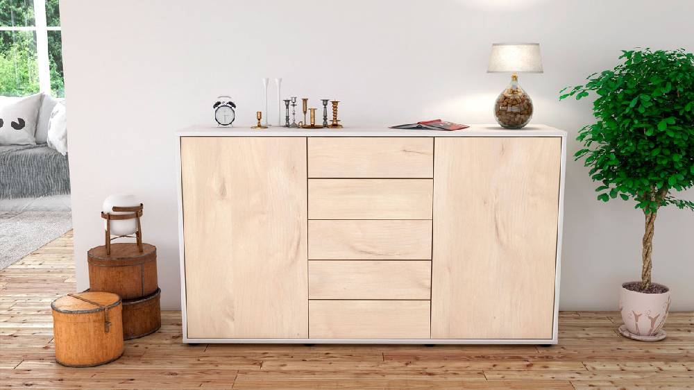 Stil Zeit Möbel Sideboard Dorelly , Zeder (136x79x35cm) Preisnachlass