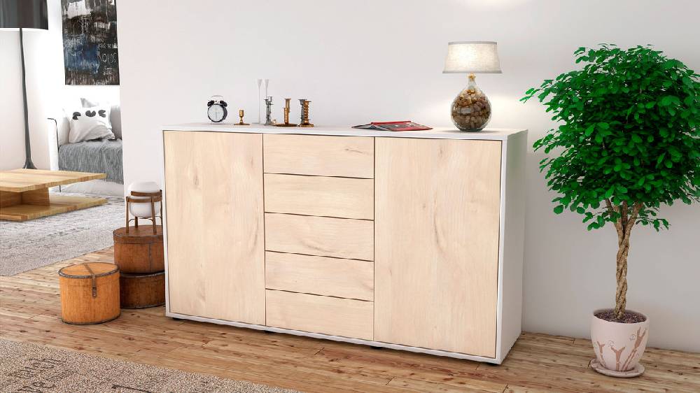 Stil Zeit Möbel Sideboard Dorelly , Zeder (136x79x35cm) Preisnachlass