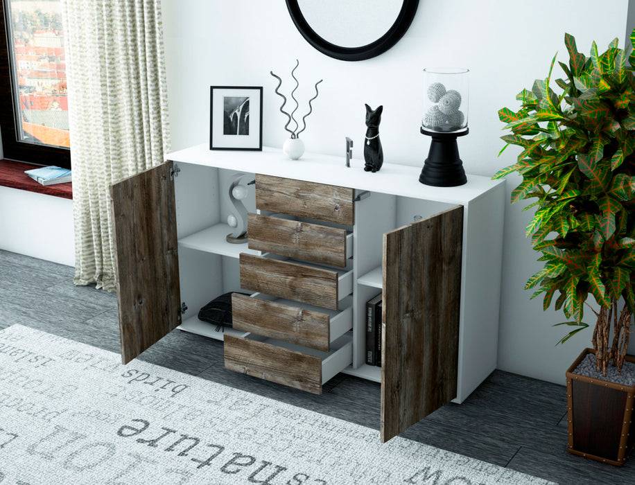 Stil Zeit Möbel Sideboard Dorelly , Zeder (136x79x35cm) Preisnachlass