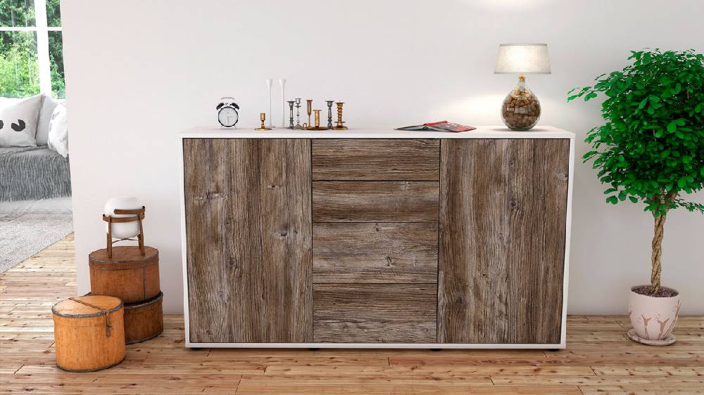 Stil Zeit Möbel Sideboard Donna, Treibholz (136x79x35cm) Weihnachtsangebot