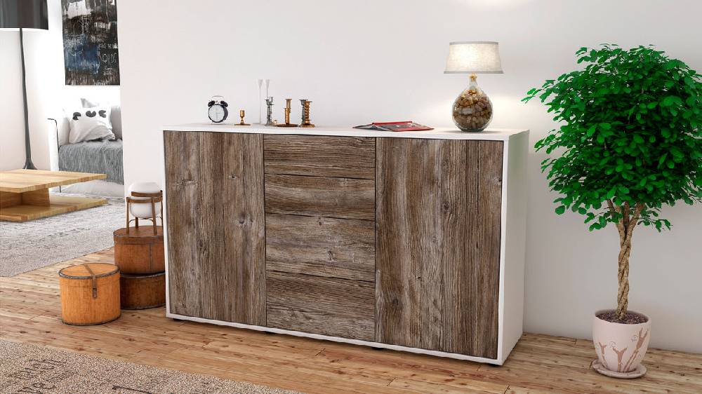Stil Zeit Möbel Sideboard Donna, Treibholz (136x79x35cm) Weihnachtsangebot