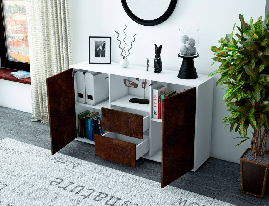 Stil Zeit Möbel Sideboard Donika, Rost (136x79x35cm) Vatertagsangebot