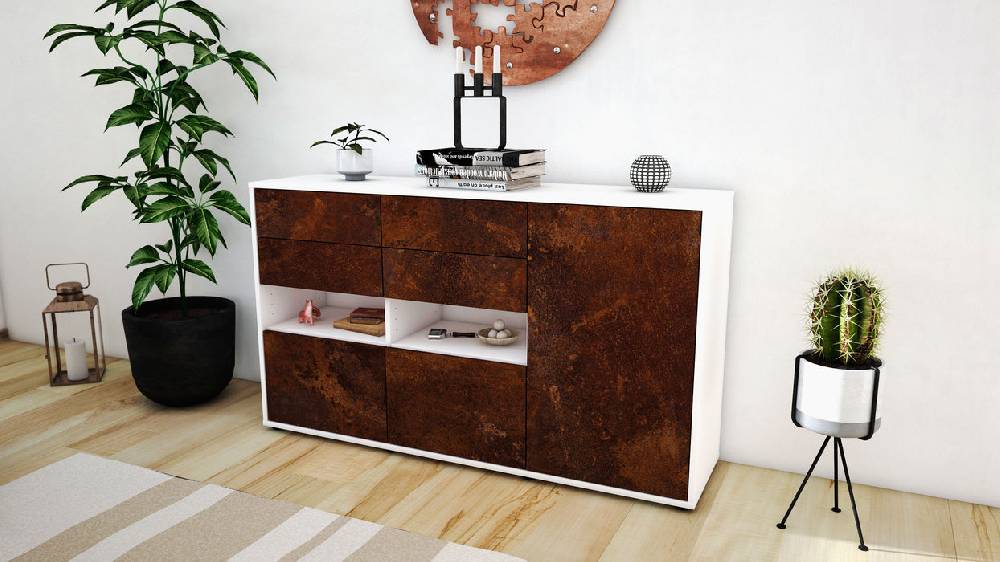 Stil Zeit Möbel Sideboard Domi, Rost (136x79x35cm) Top Angebot
