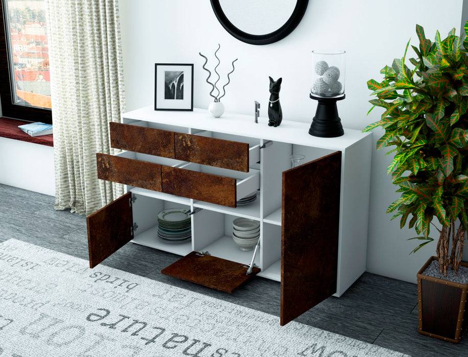 Stil Zeit Möbel Sideboard Domi, Rost (136x79x35cm) Top Angebot