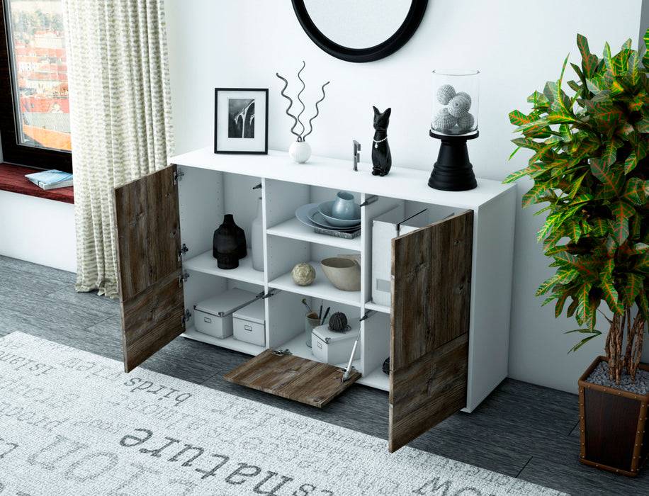 Stil Zeit Möbel Sideboard Diellza, Eiche (136x79x35cm) Online Outlet