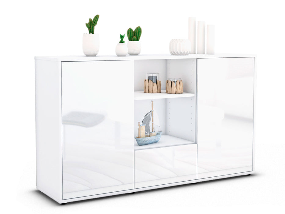 Stil Zeit Möbel Sideboard Desideria, Weiß (136x79x35cm) Exklusive Angebote