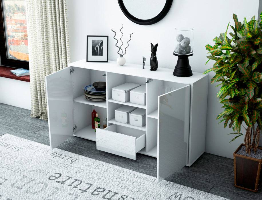 Stil Zeit Möbel Sideboard Desideria, Weiß (136x79x35cm) Exklusive Angebote