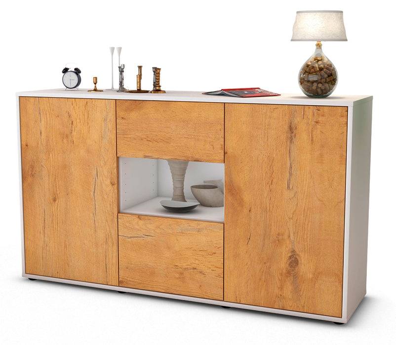 Stil Zeit Möbel Sideboard Denise, Eiche (136x79x35cm)