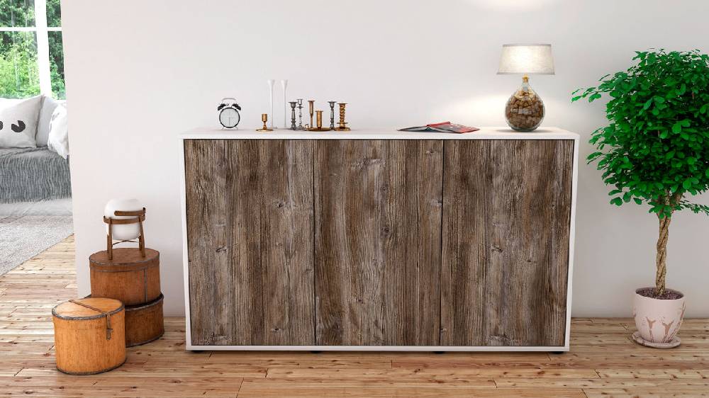 Stil Zeit Möbel Sideboard Delia, Treibholz (136x79x35cm) Kauf eins, bekomm eins gratis
