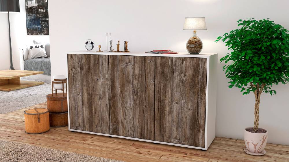 Stil Zeit Möbel Sideboard Delia, Treibholz (136x79x35cm) Kauf eins, bekomm eins gratis