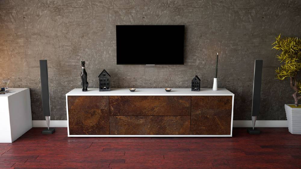 Stil Zeit Möbel Lowboard Bibiane, Rost (180x49x35cm) Wochenangebot