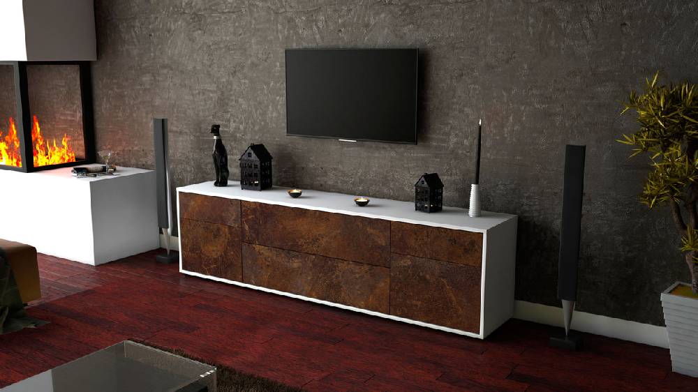 Stil Zeit Möbel Lowboard Bibiane, Rost (180x49x35cm) Wochenangebot