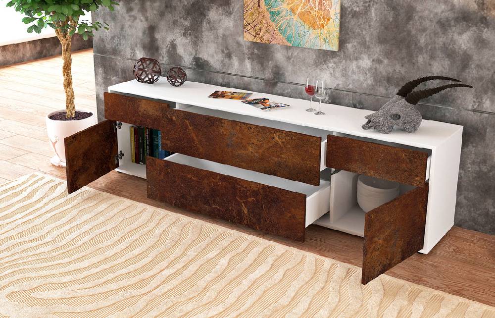 Stil Zeit Möbel Lowboard Bibiane, Rost (180x49x35cm) Wochenangebot