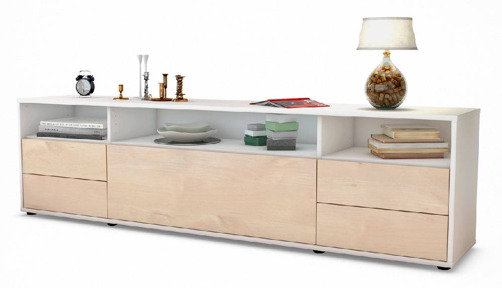 Stil Zeit Möbel Lowboard Bella, Zeder (180x49x35cm)