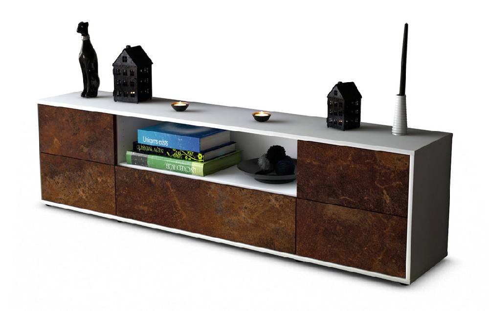 Stil Zeit Möbel Lowboard Atlanta, Rost (180x49x35cm)