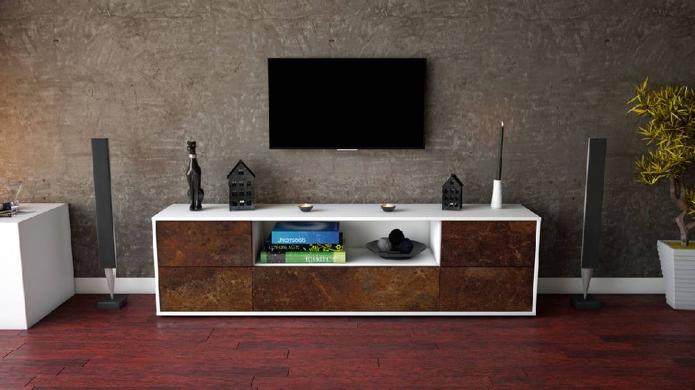 Stil Zeit Möbel Lowboard Atlanta, Rost (180x49x35cm) Discount Store für neue Produkte