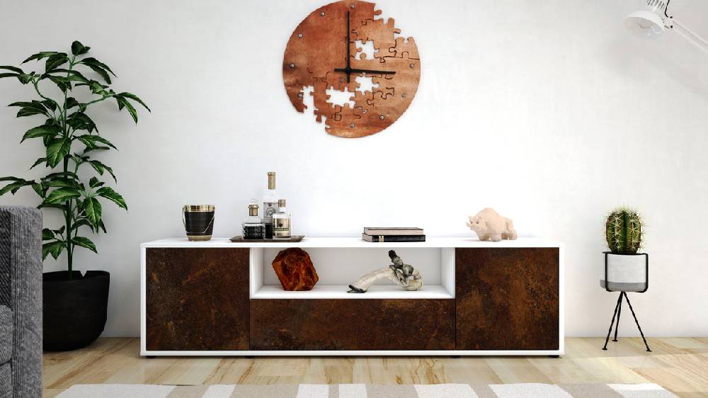 Stil Zeit Möbel Lowboard Arbnora, Rost (180x49x35cm) Rabatte dieses Monats