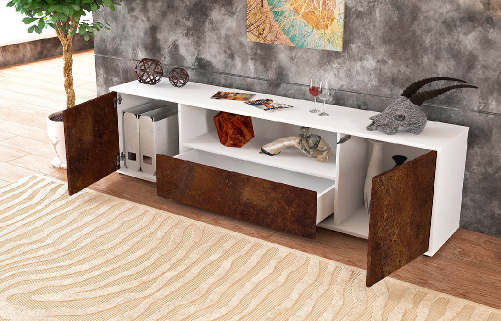 Stil Zeit Möbel Lowboard Arbnora, Rost (180x49x35cm) Rabatte dieses Monats