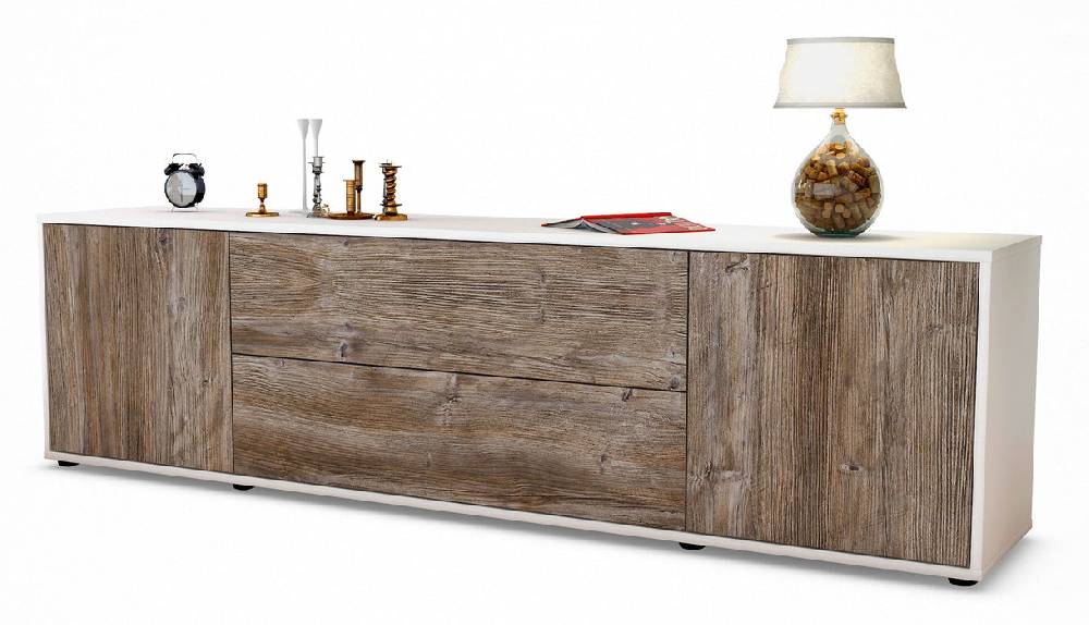Stil Zeit Möbel Lowboard Aquilina, Treibholz (180x49x35cm)