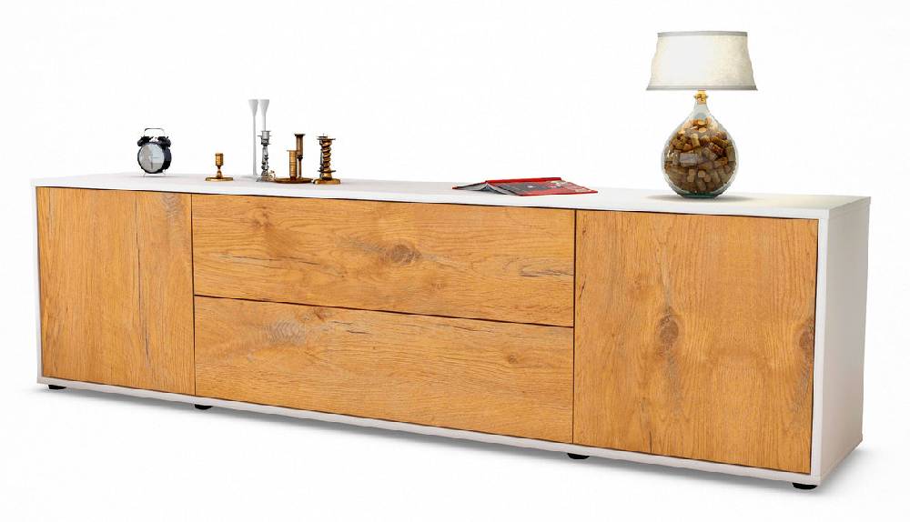 Stil Zeit Möbel Lowboard Aquilina, Eiche (180x49x35cm) Online