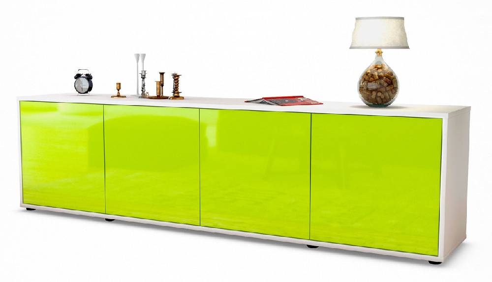 Stil Zeit Möbel Lowboard Antonia, Grün (180x49x35cm) Outlet