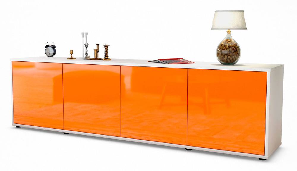Stil Zeit Möbel Lowboard Antonia, Orange (180x49x35cm)